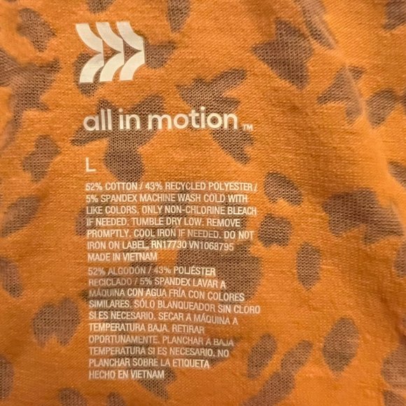 all in motion Burnout Orange Crop Tank Top, Size Large - Picture 7 of 8